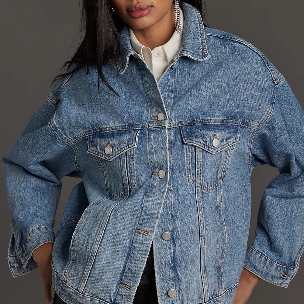 NWT Pilcro by Anthropologie The Weston Denim Boyfriend Jacket/XS
